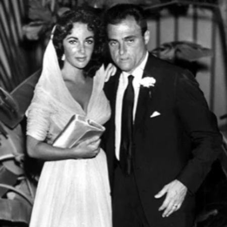 Taylor and Mike on wedding dress